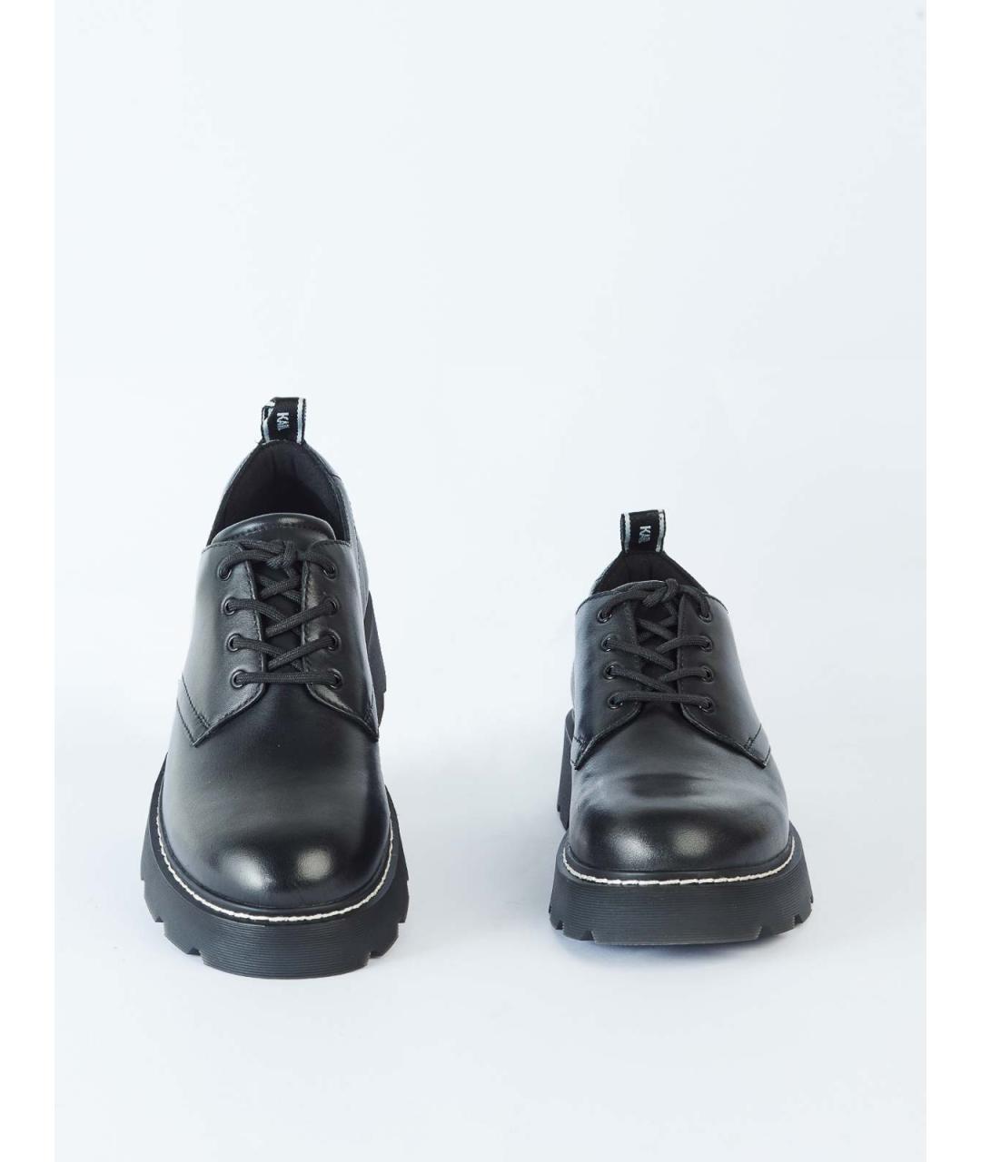 KARL LAGERFELD Черные кожаные туфли, фото 4