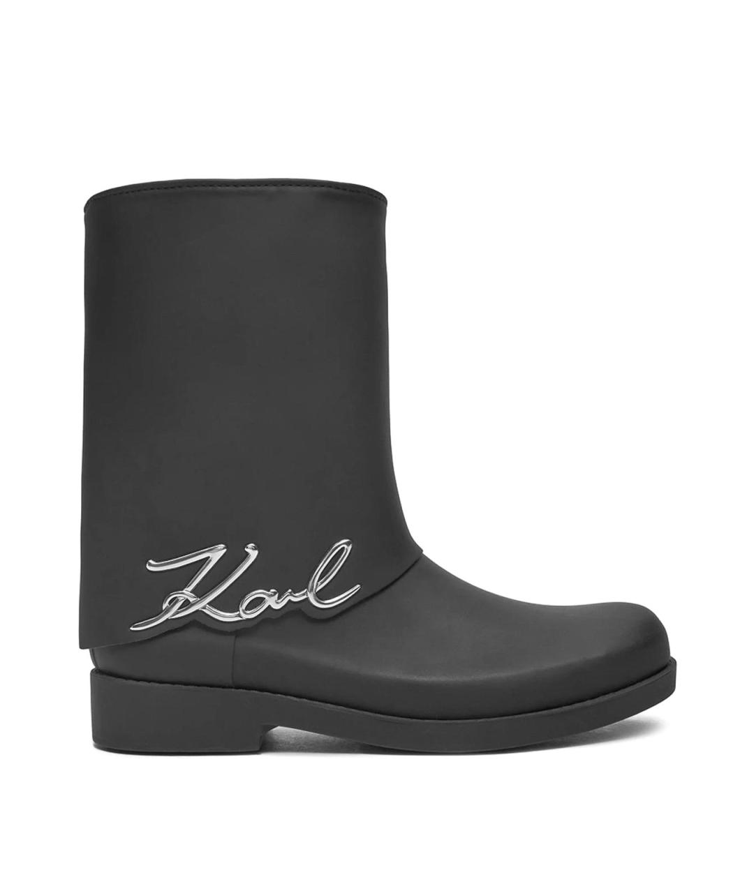 KARL LAGERFELD Черные резиновые сапоги, фото 1