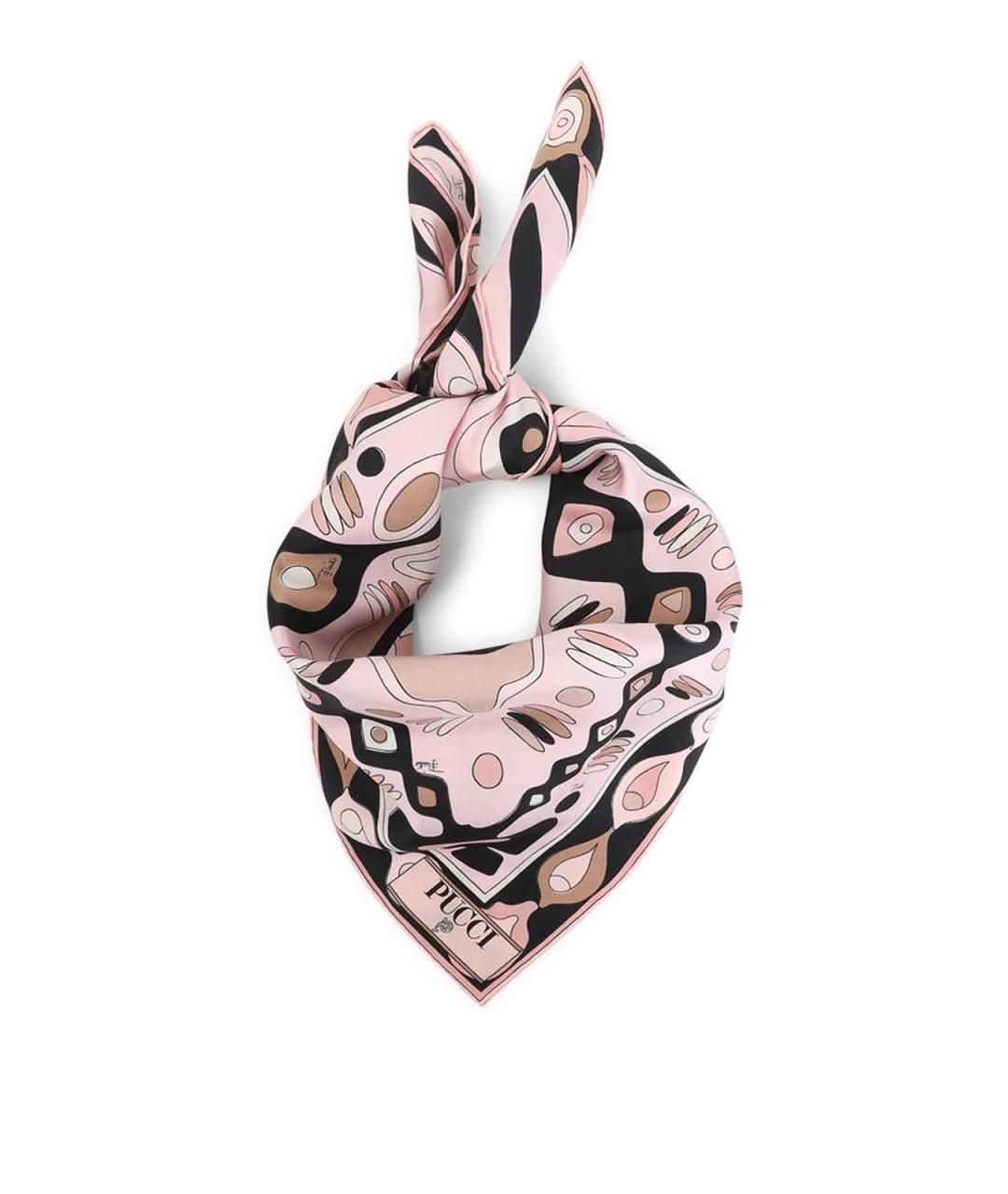EMILIO PUCCI Розовый шелковый платок, фото 1