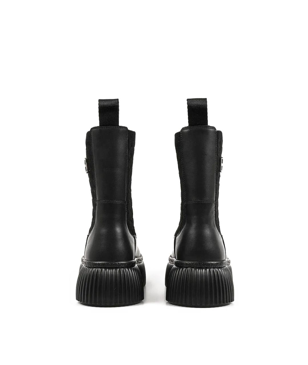 KARL LAGERFELD Черные кожаные сапоги, фото 4