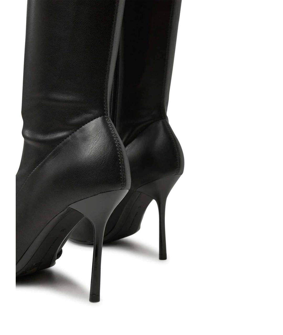KARL LAGERFELD Черные кожаные сапоги, фото 5