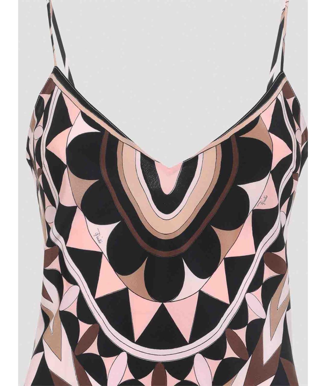 PUCCI Черное шелковое повседневное платье, фото 3