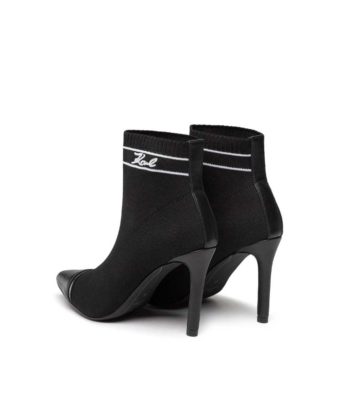 KARL LAGERFELD Черные кожаные сапоги, фото 3