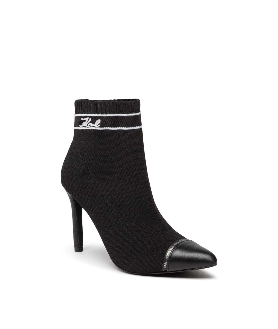 KARL LAGERFELD Черные кожаные сапоги, фото 2