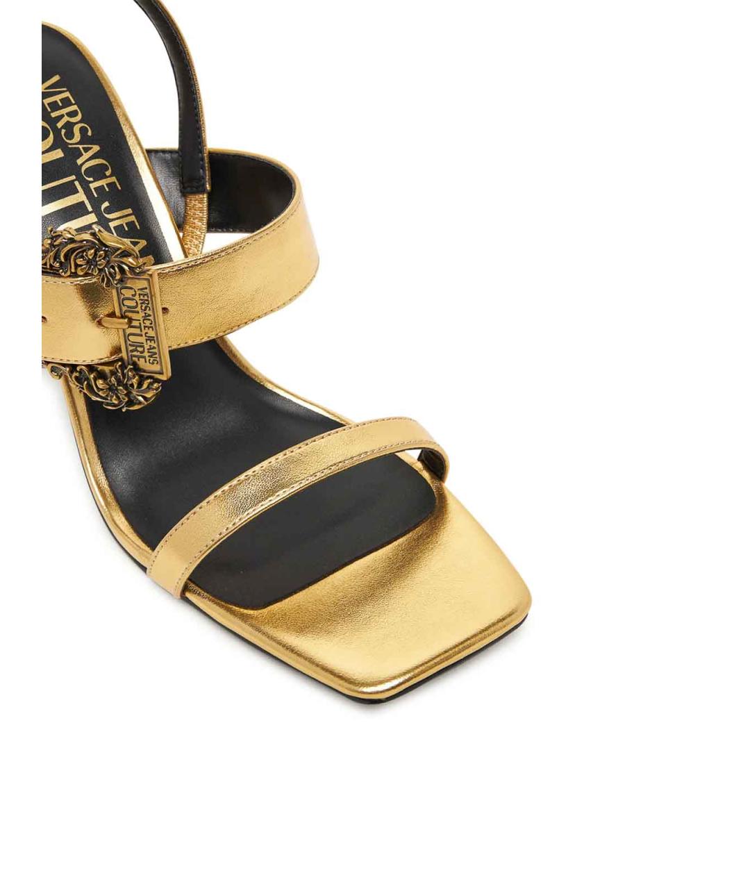 VERSACE JEANS COUTURE Золотые сандалии, фото 5