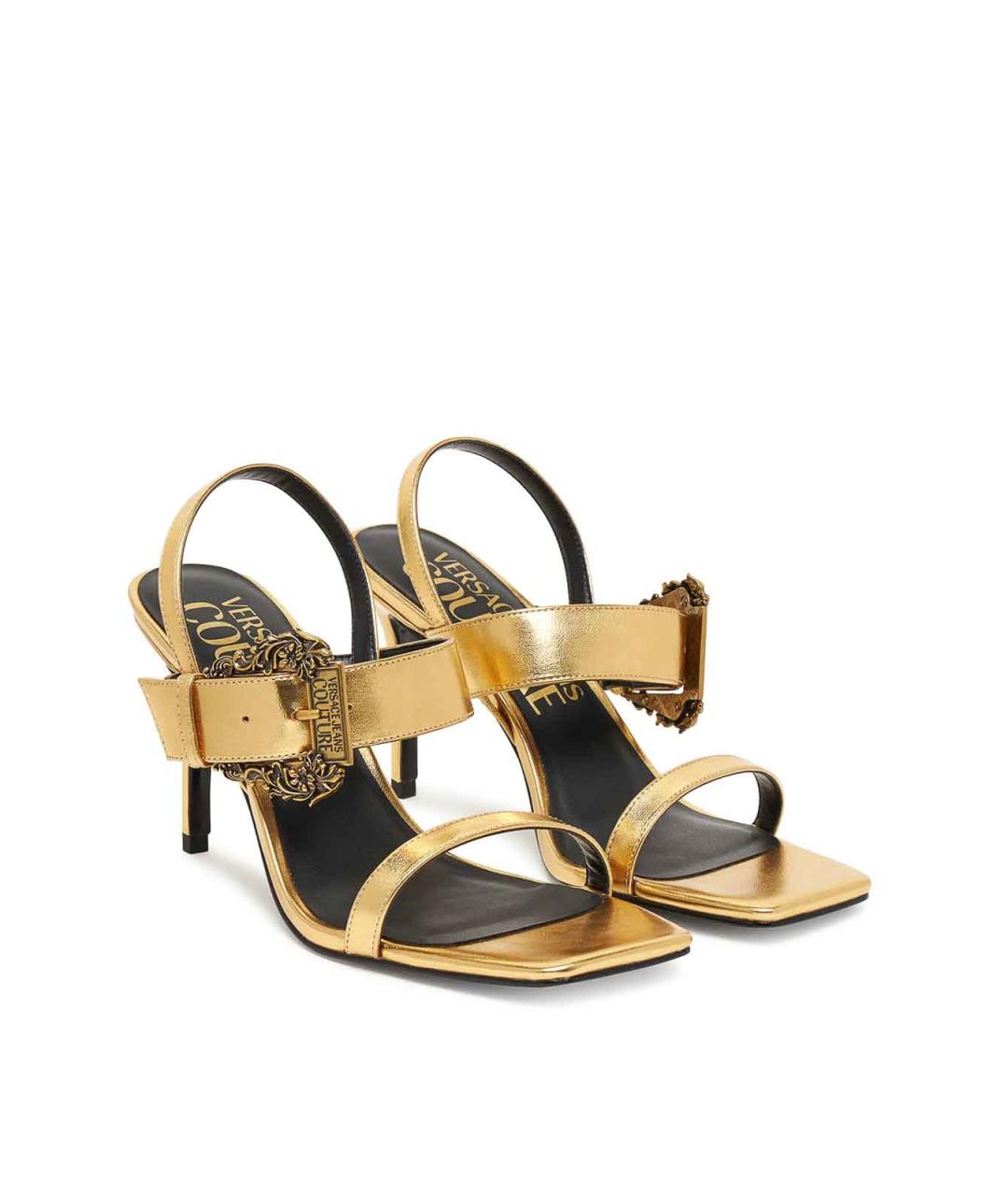 VERSACE JEANS COUTURE Золотые сандалии, фото 2