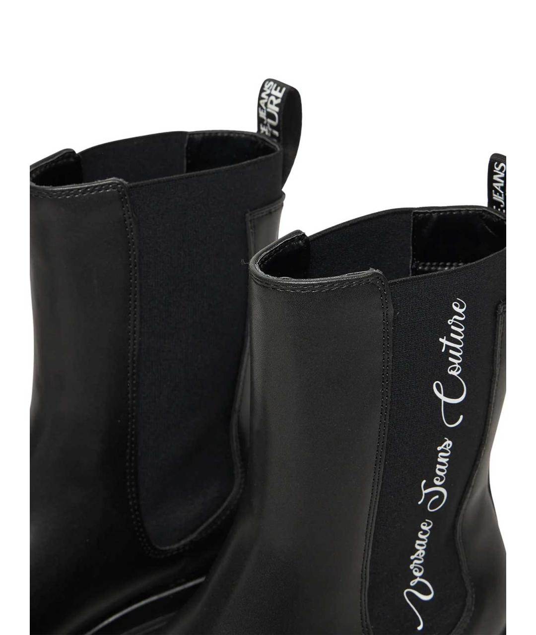 VERSACE JEANS COUTURE Черные синтетические сапоги, фото 6