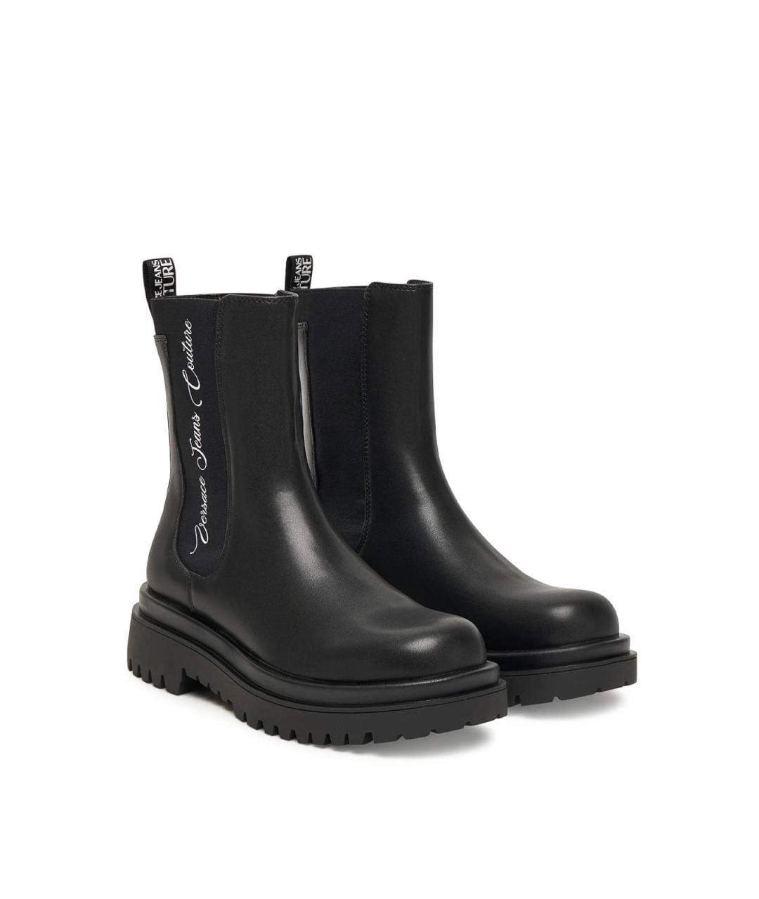 VERSACE JEANS COUTURE Черные синтетические сапоги, фото 2