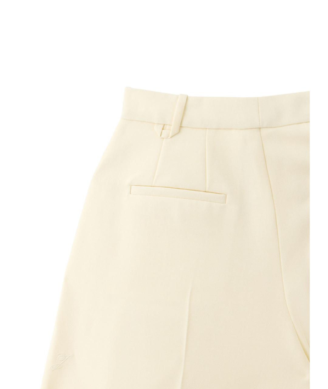 JACQUEMUS Белые шерстяные брюки широкие, фото 4
