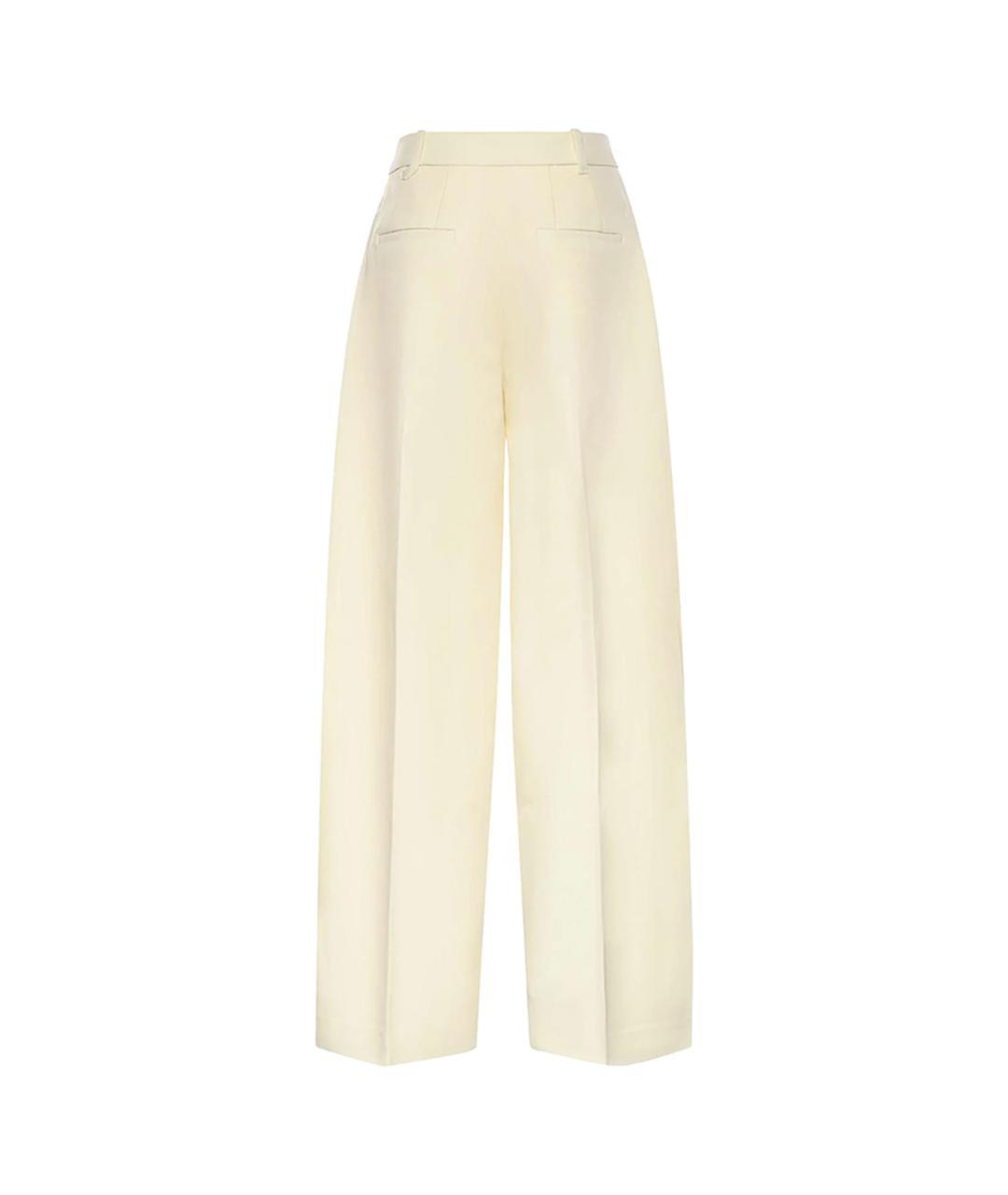 JACQUEMUS Белые шерстяные брюки широкие, фото 2