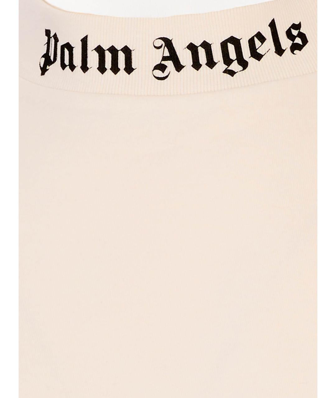 PALM ANGELS Бежевая хлопковая футболка, фото 3