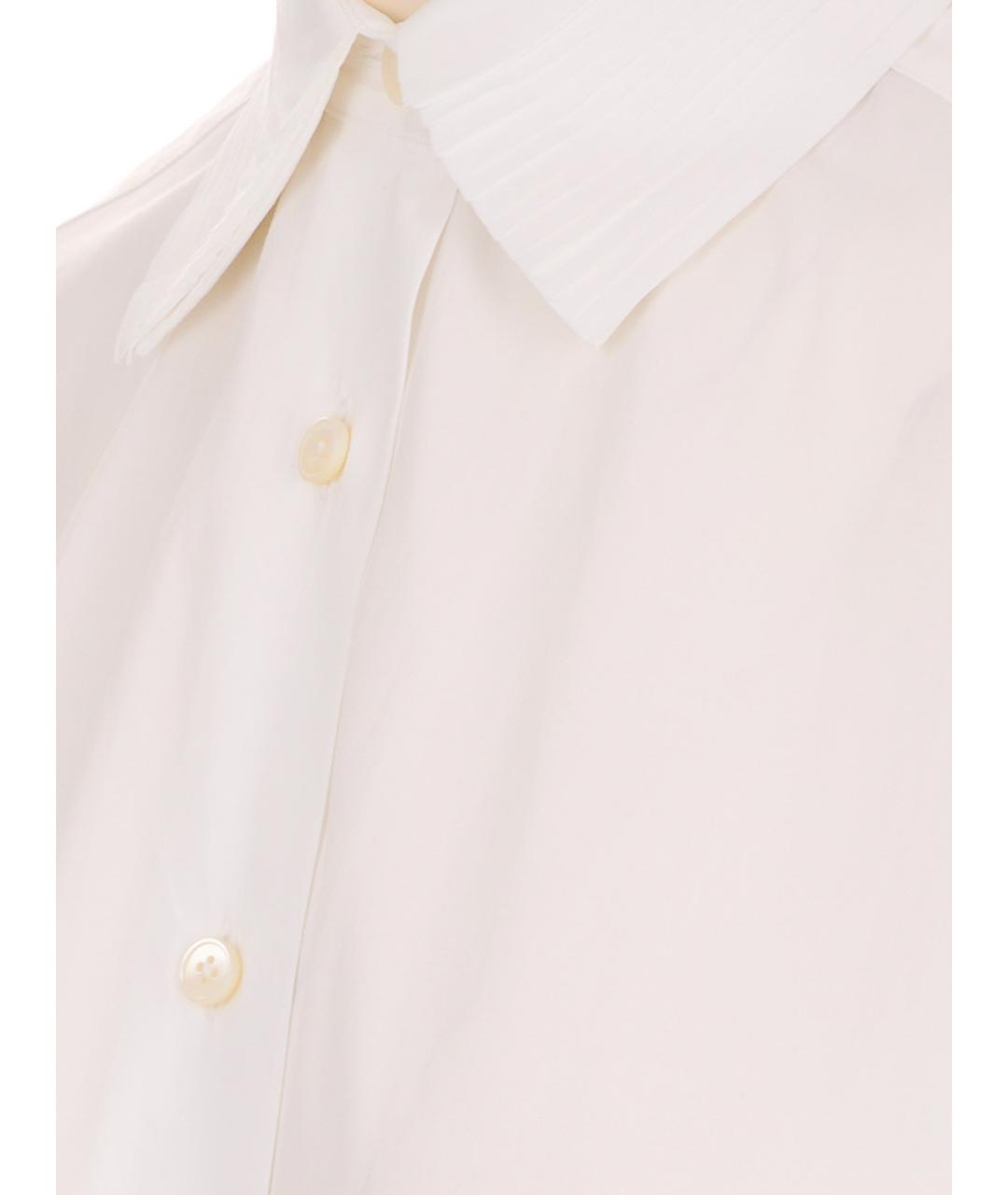 JIL SANDER Белое хлопковое повседневное платье, фото 3