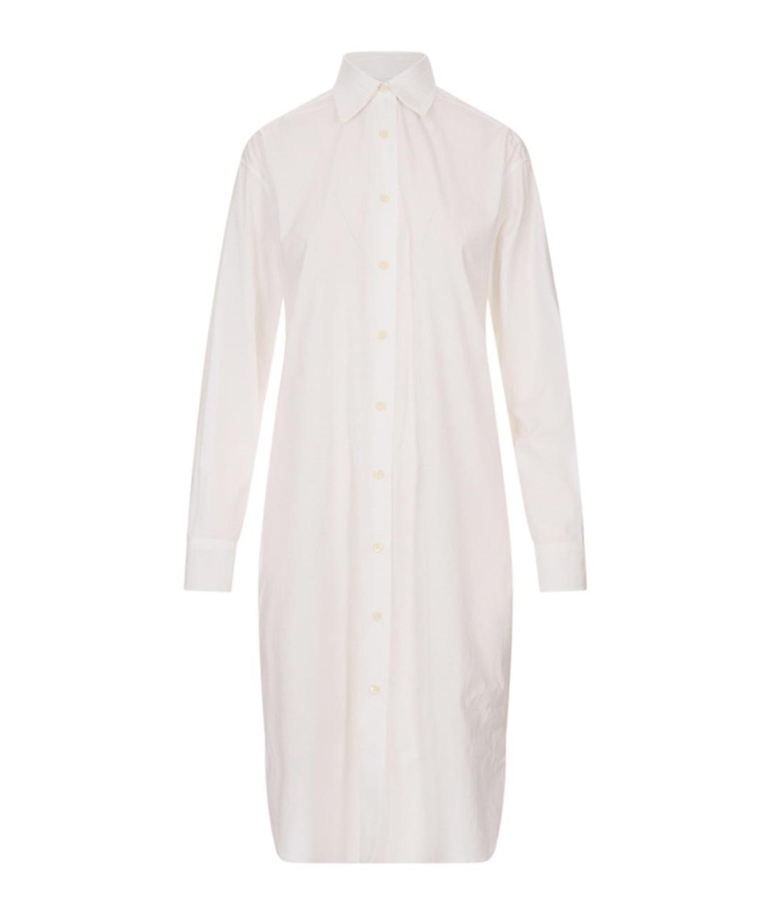 JIL SANDER Белое хлопковое повседневное платье, фото 1