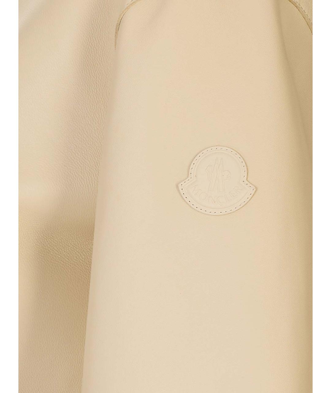 MONCLER Бежевая полиамидовая куртка, фото 5