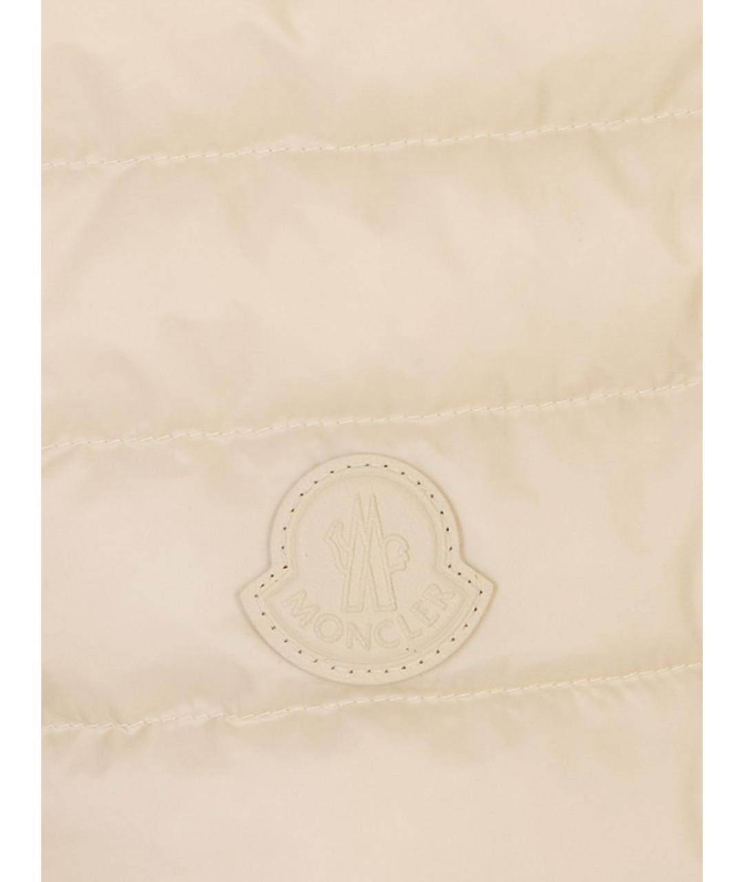 MONCLER Бежевая полиамидовая куртка, фото 7