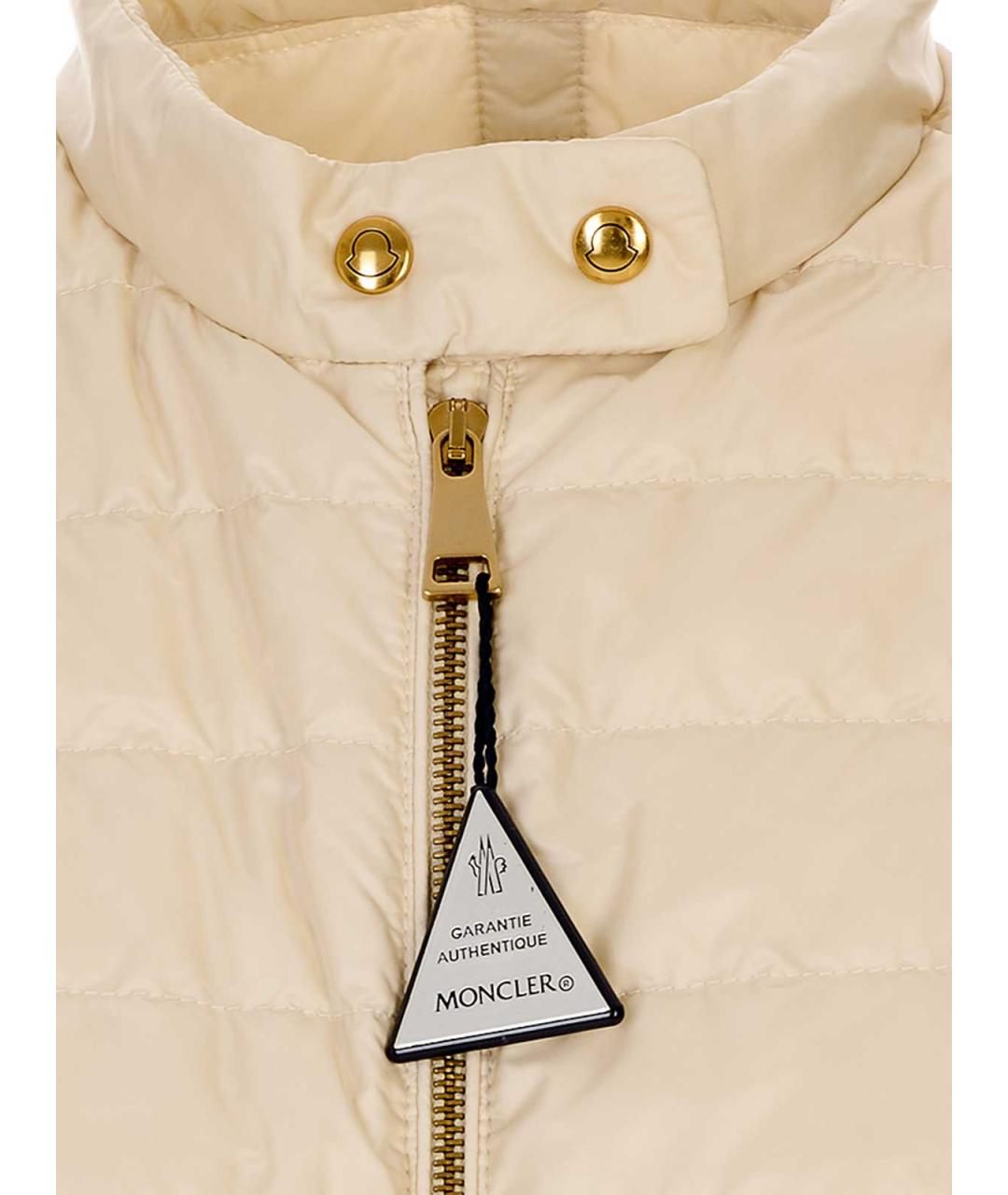 MONCLER Бежевая полиамидовая куртка, фото 6