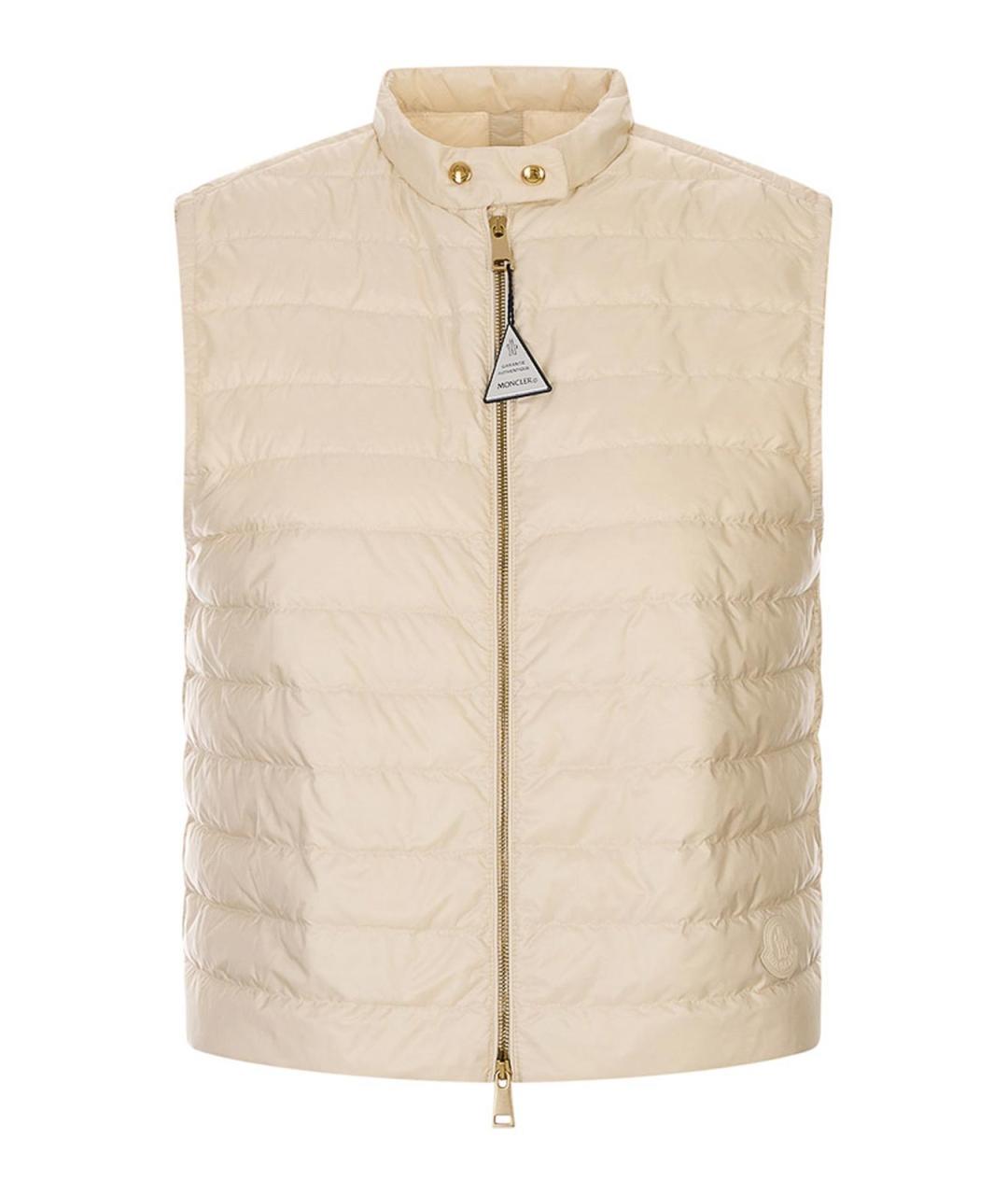 MONCLER Бежевая полиамидовая куртка, фото 2