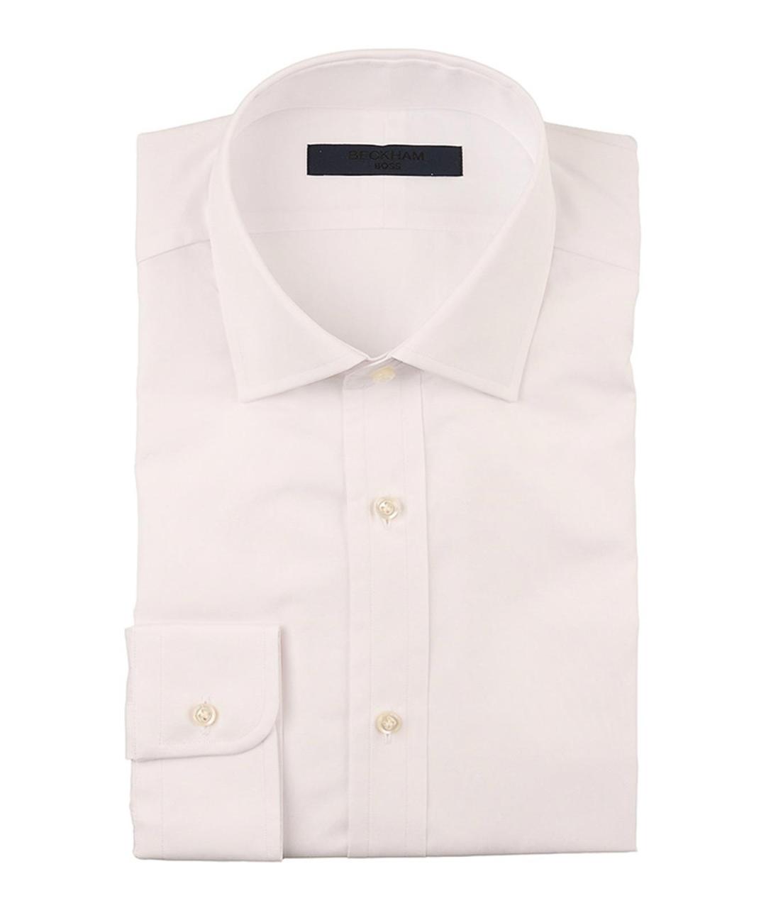 HUGO BOSS Белая хлопковая классическая рубашка, фото 1