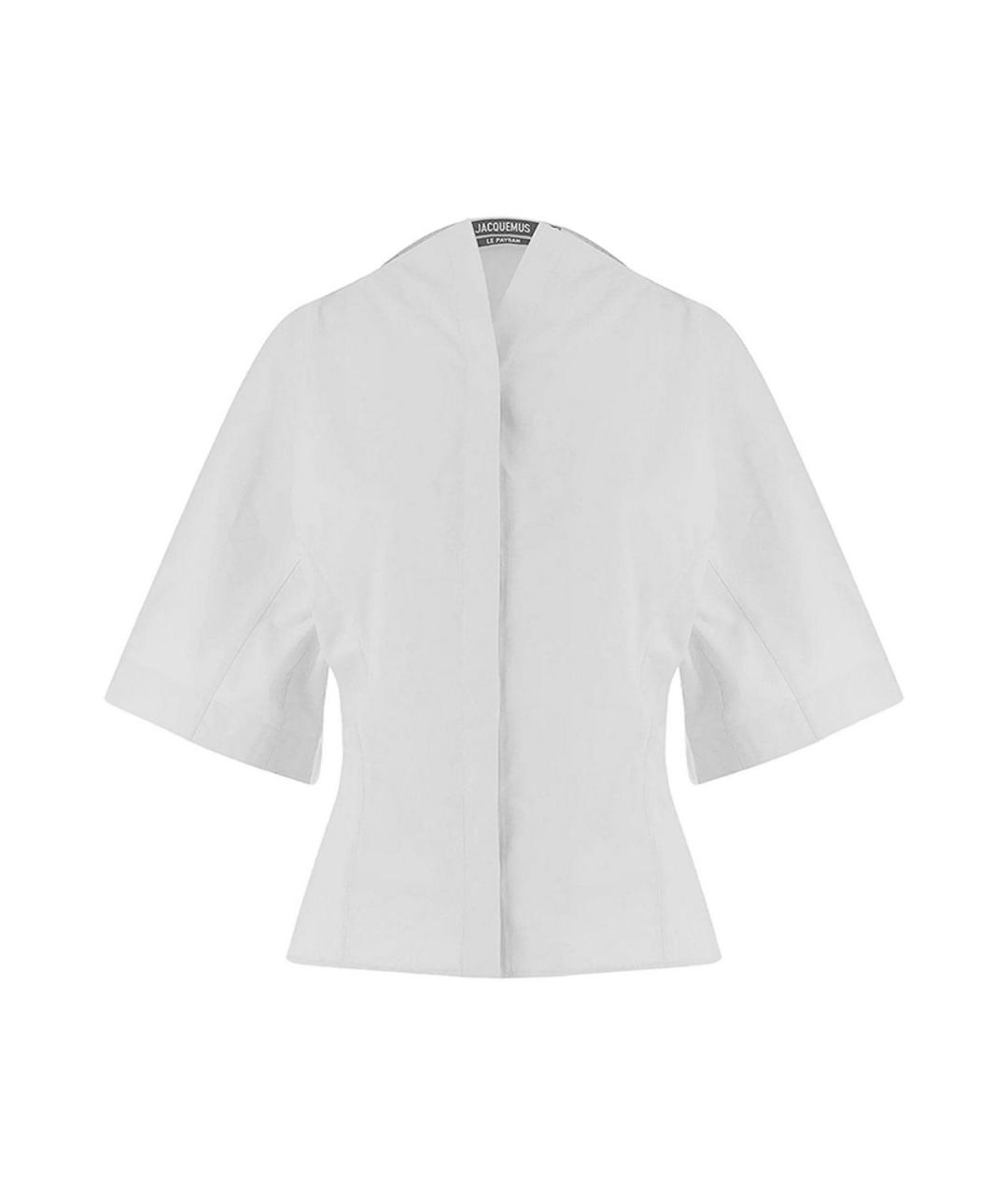 JACQUEMUS Белая хлопковая рубашка, фото 1