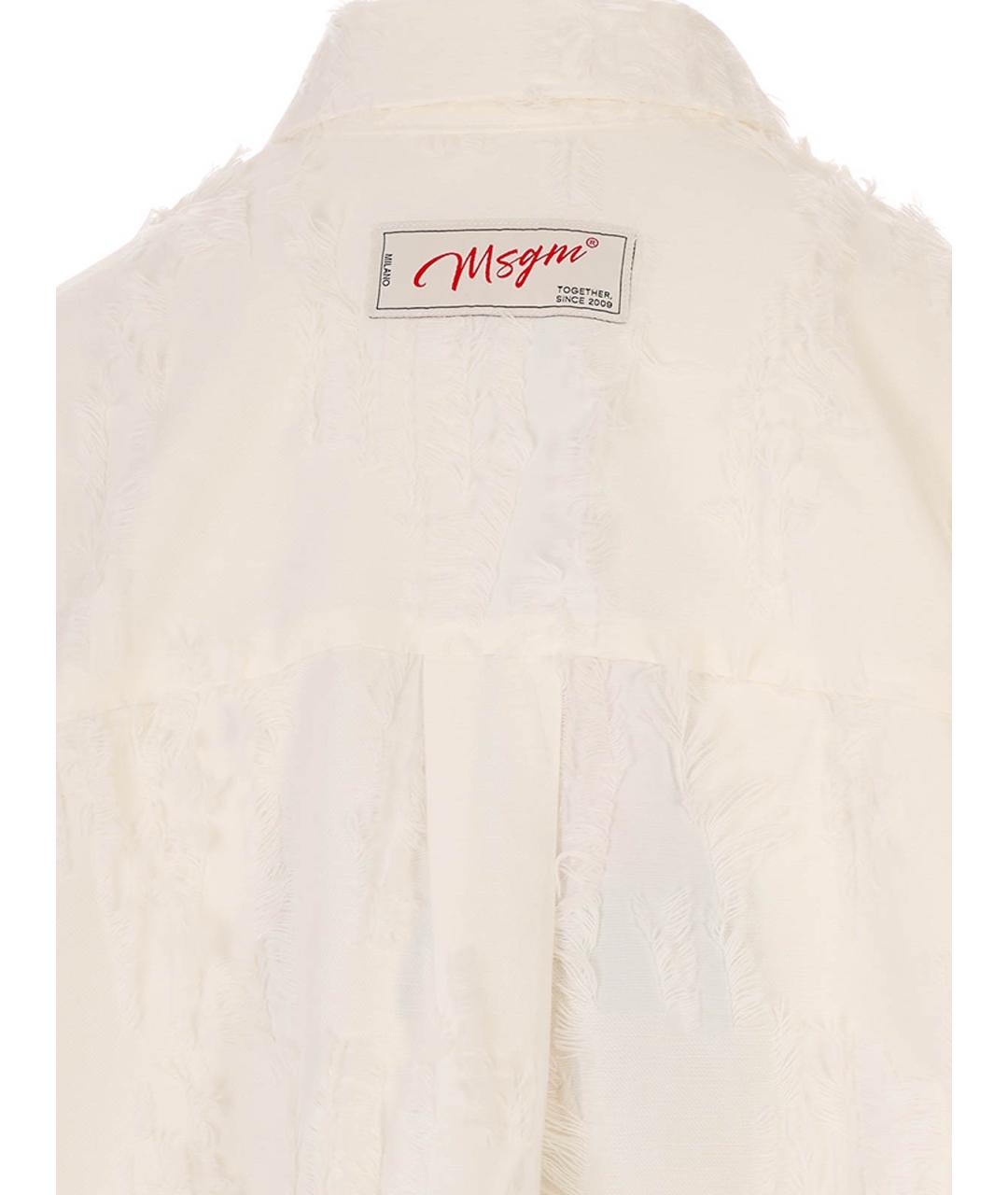 MSGM Белая хлопковая рубашка, фото 3