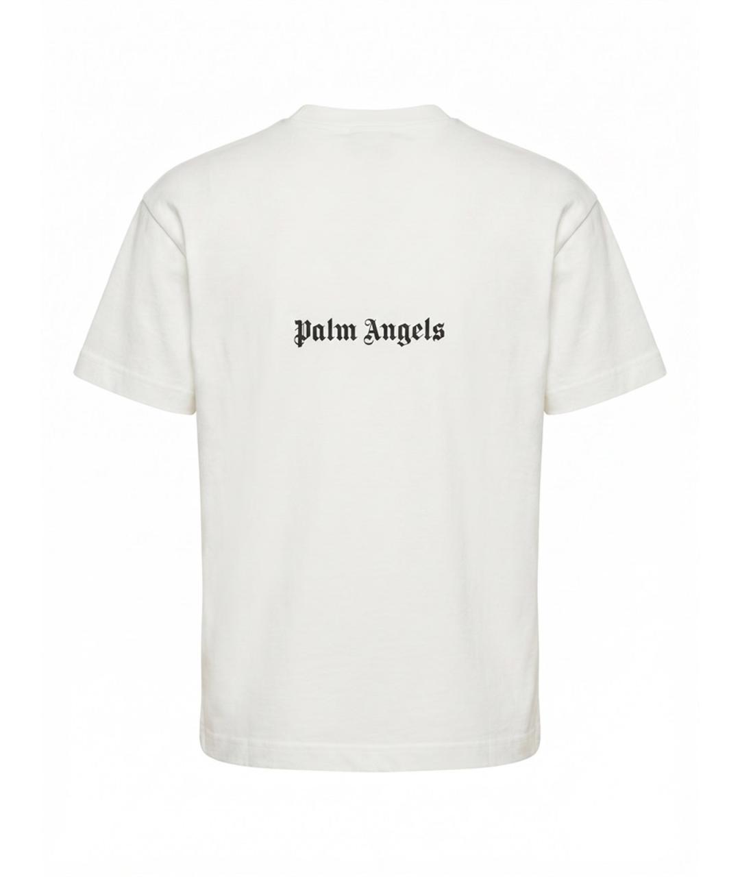 PALM ANGELS Белая хлопковая футболка, фото 2