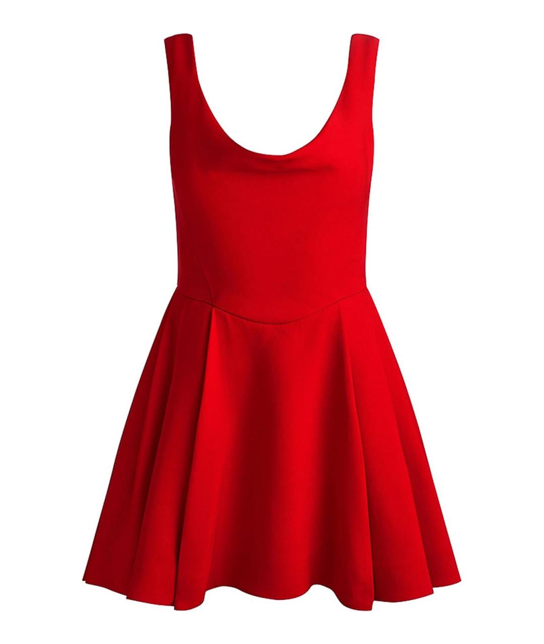 ALICE+OLIVIA Красное вискозное повседневное платье, фото 1
