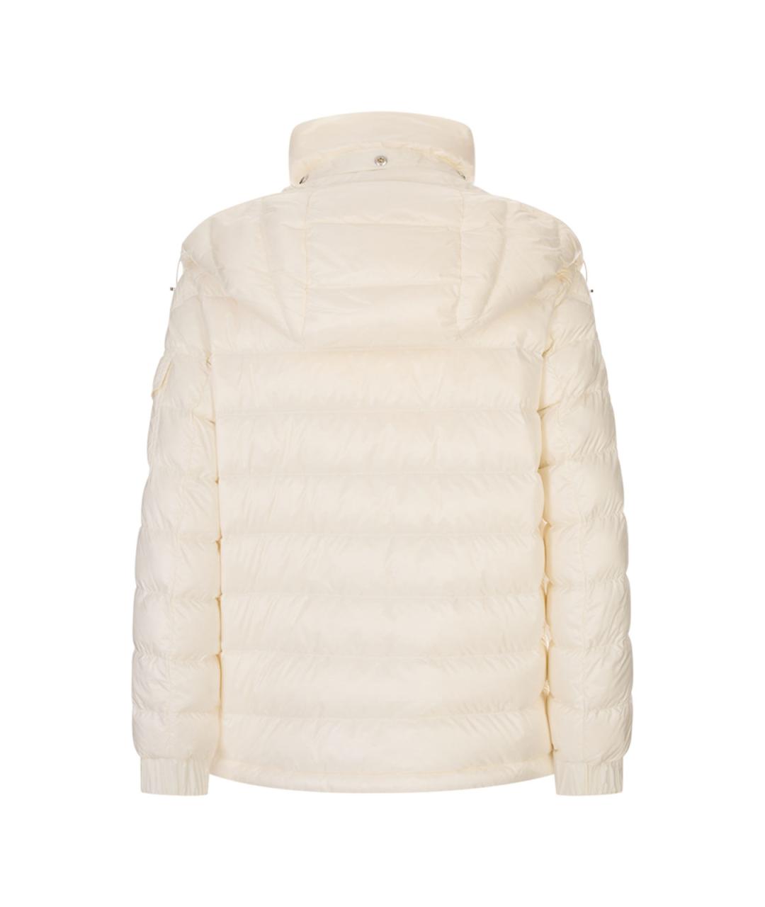 MONCLER Белый полиамидовый пуховик, фото 2