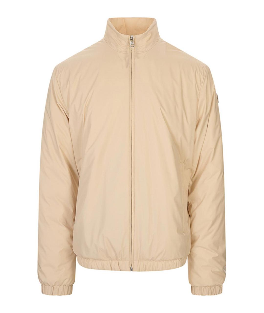 MONCLER Бежевая полиамидовая куртка, фото 1