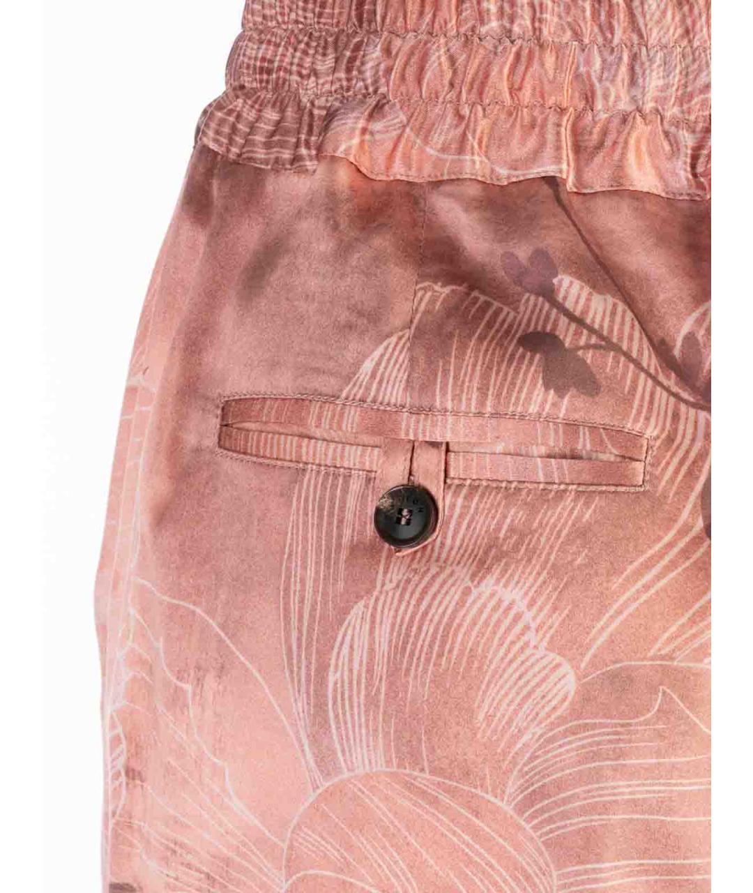 KITON Розовые шелковые брюки широкие, фото 5