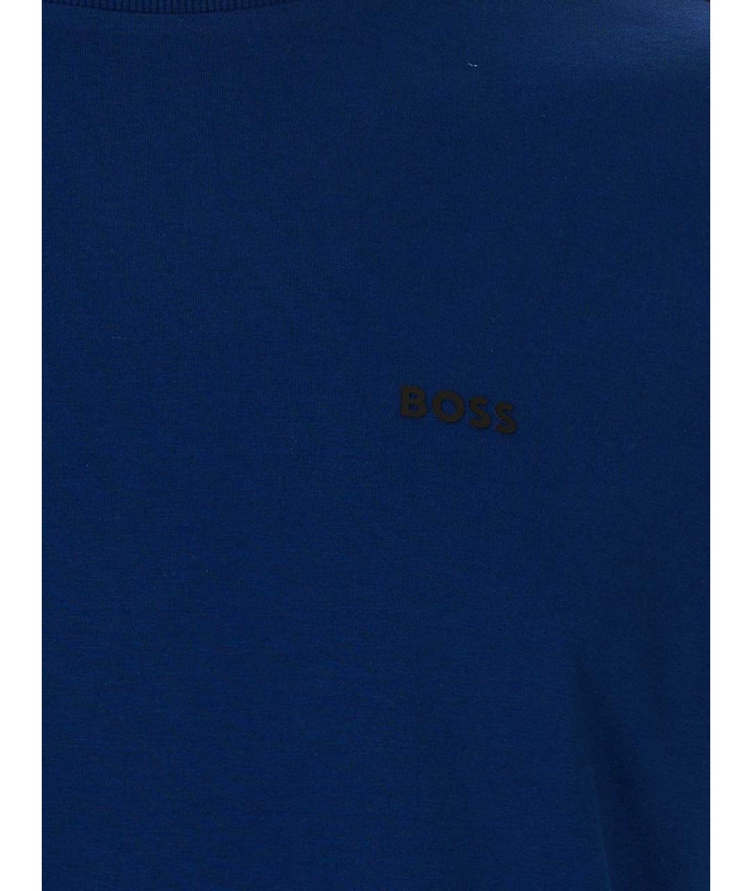 HUGO BOSS Синяя хлопковая футболка, фото 3