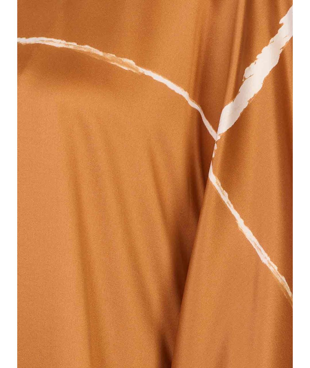 KITON Коричневая шелковая рубашка, фото 3