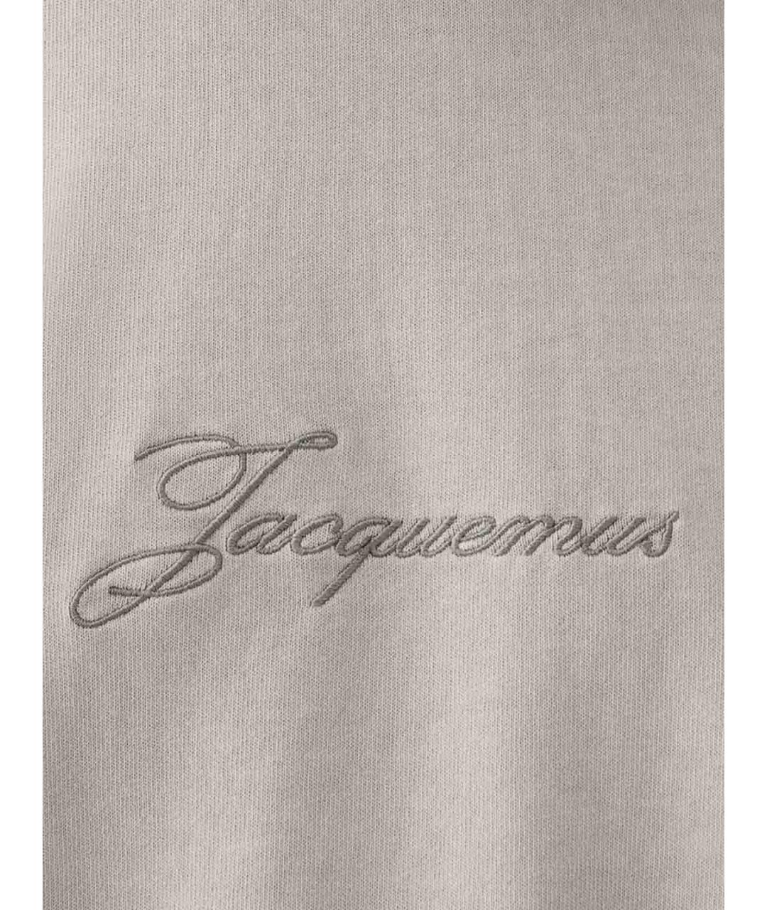 JACQUEMUS Бежевая хлопковая футболка, фото 3