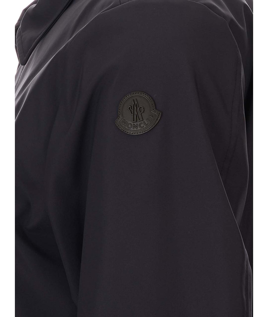 MONCLER Синяя хлопко-полиэстеровая кэжуал рубашка, фото 5