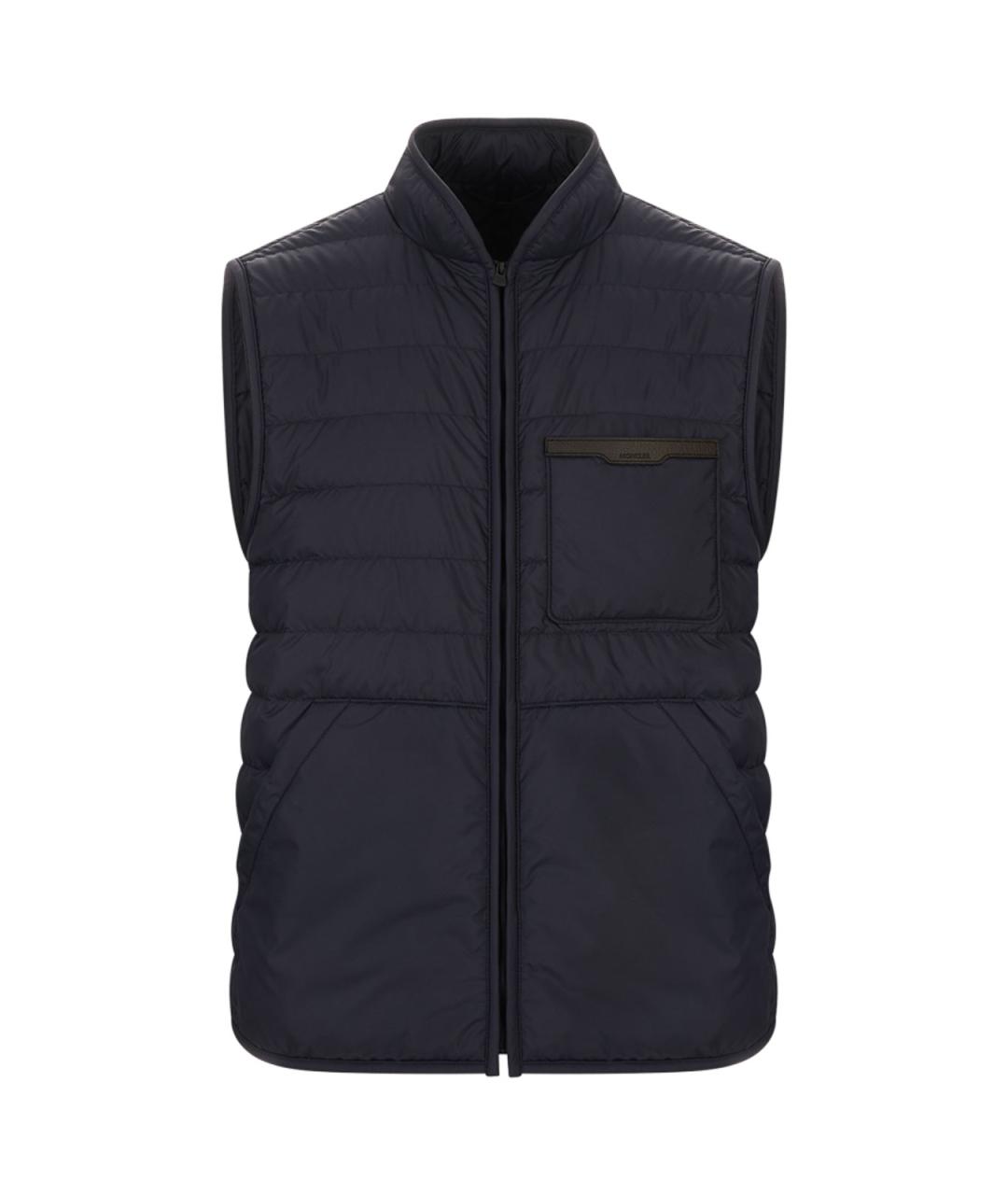 MONCLER Синяя хлопко-полиэстеровая кэжуал рубашка, фото 4