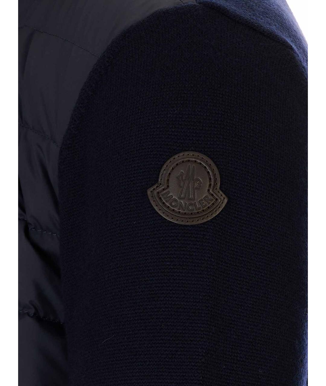 MONCLER Синий шерстяной кардиган, фото 3