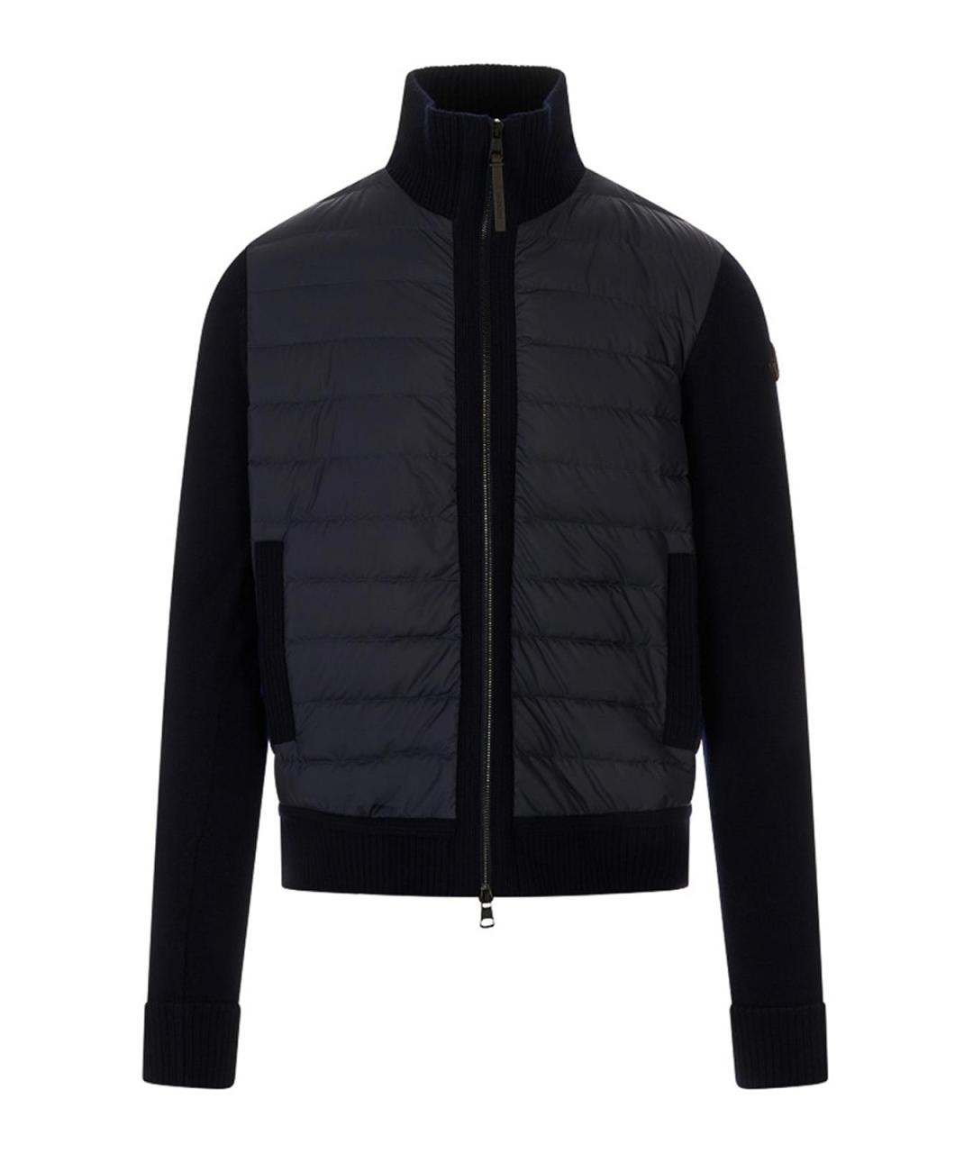 MONCLER Синий шерстяной кардиган, фото 1