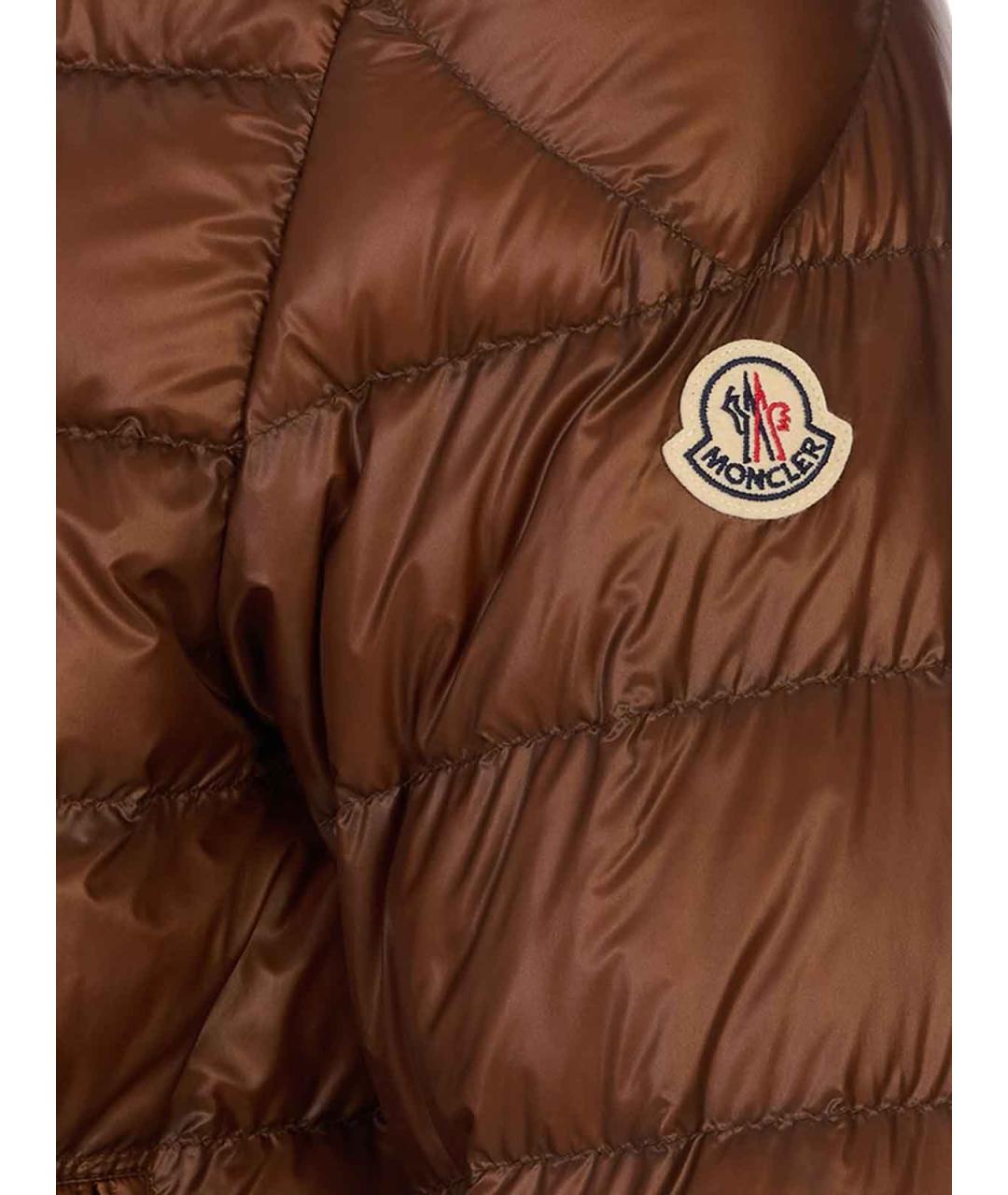 MONCLER Коричневый пуховик, фото 3