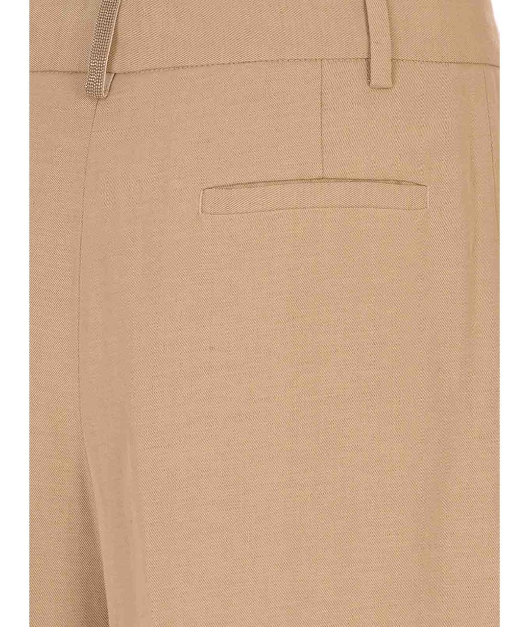 FABIANA FILIPPI Коричневые хлопковые брюки широкие, фото 3