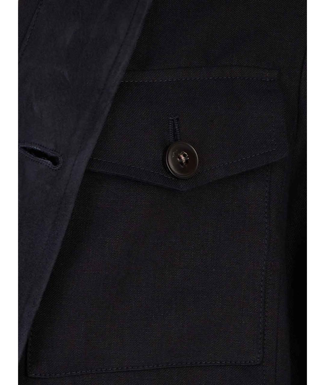 CANALI Синяя льняная кэжуал рубашка, фото 3