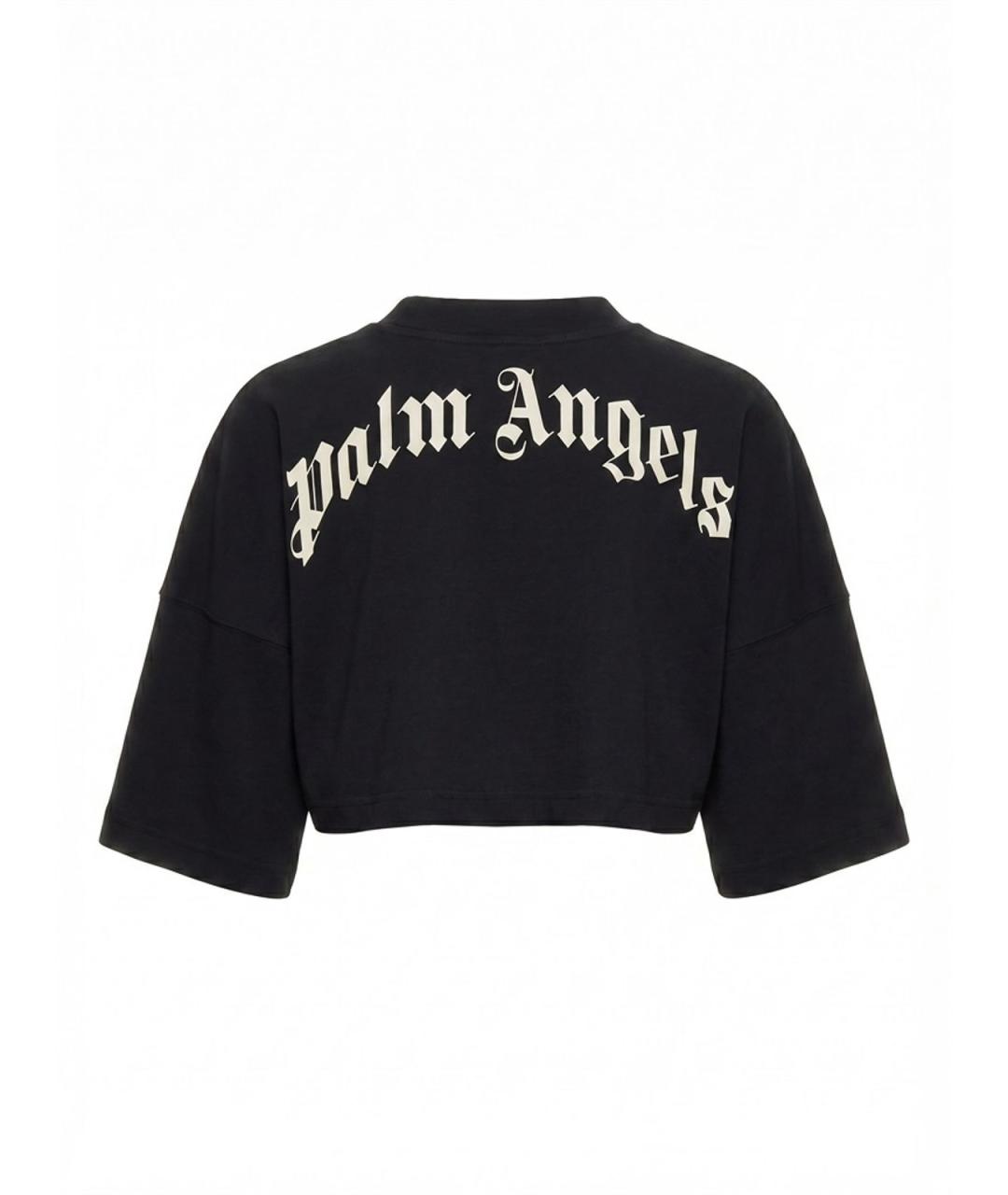 PALM ANGELS Черная хлопковая футболка, фото 2