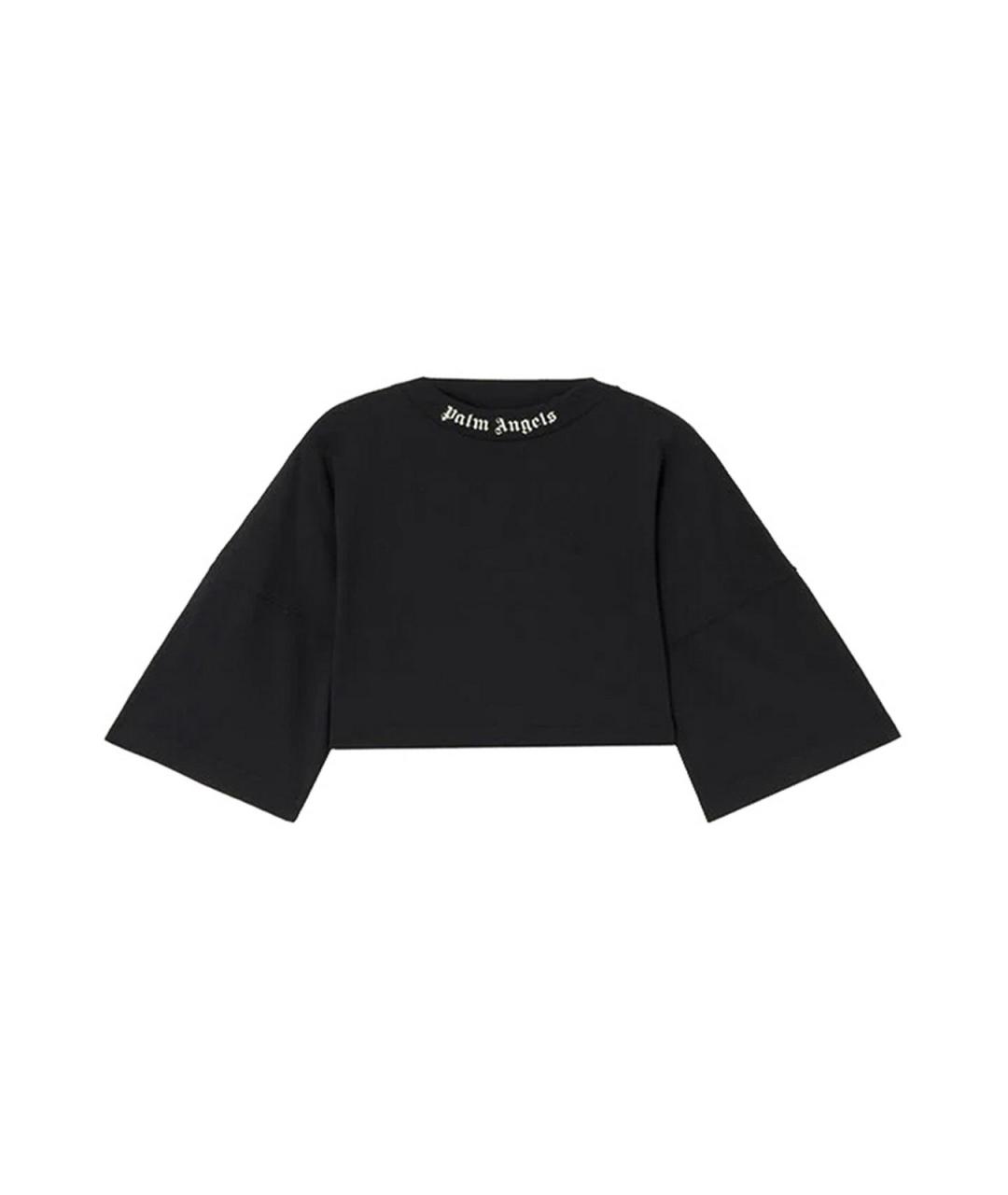 PALM ANGELS Черная хлопковая футболка, фото 1