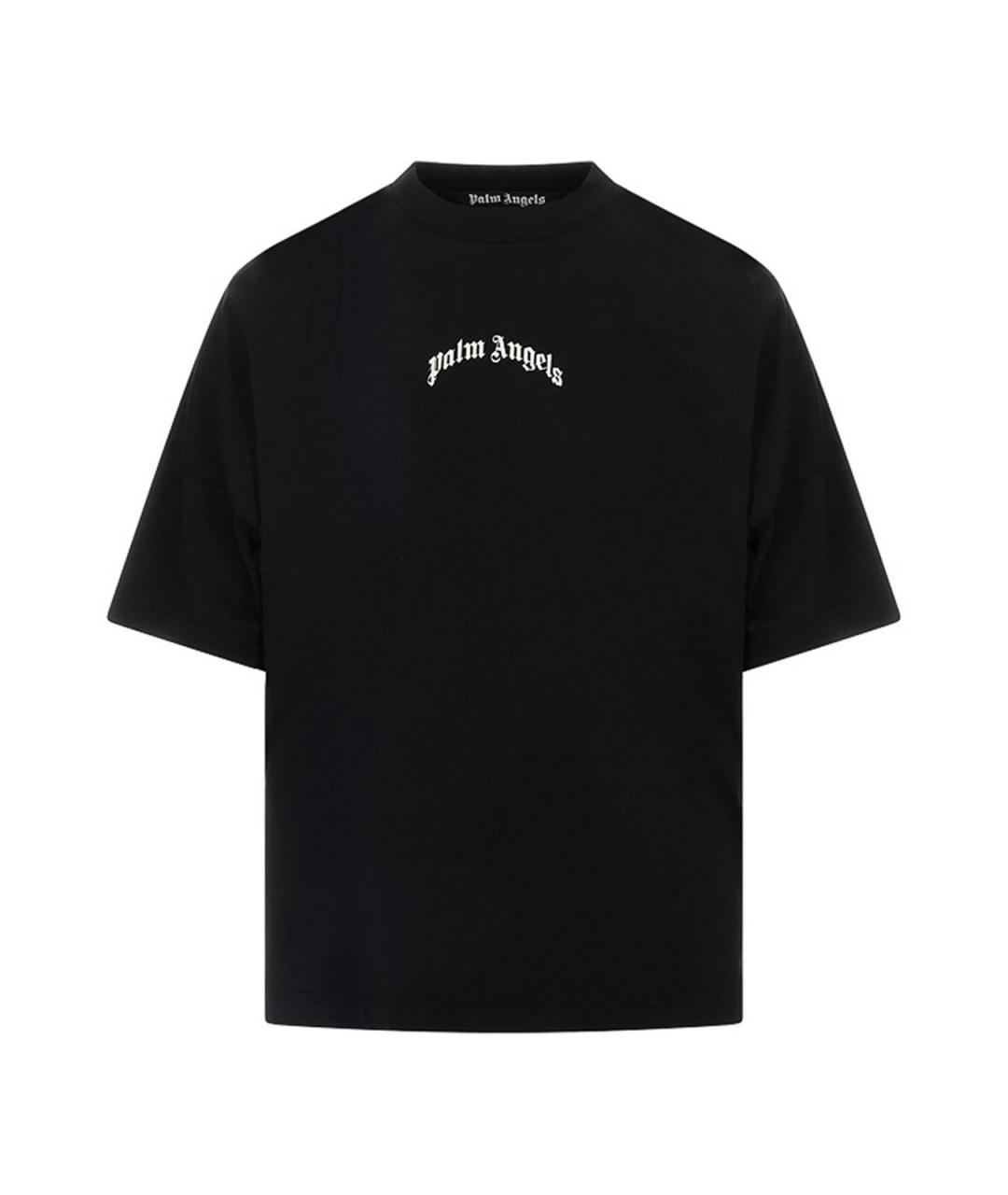 PALM ANGELS Черная хлопковая футболка, фото 1