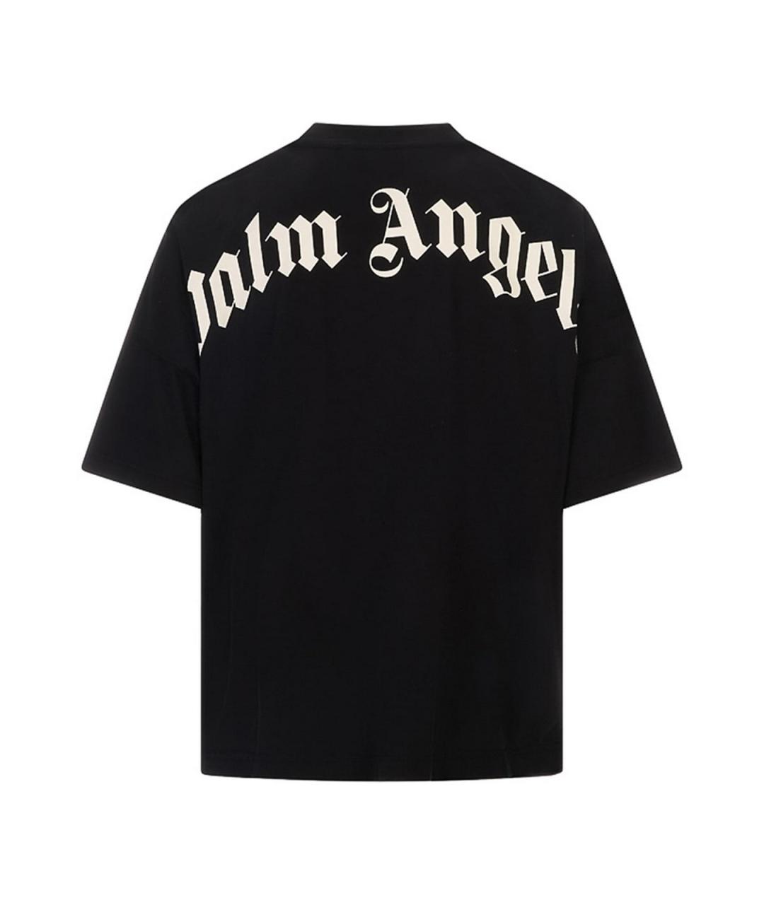 PALM ANGELS Черная хлопковая футболка, фото 2