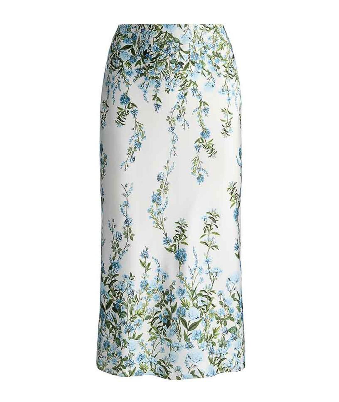 ALICE+OLIVIA Мульти шелковая юбка миди, фото 1