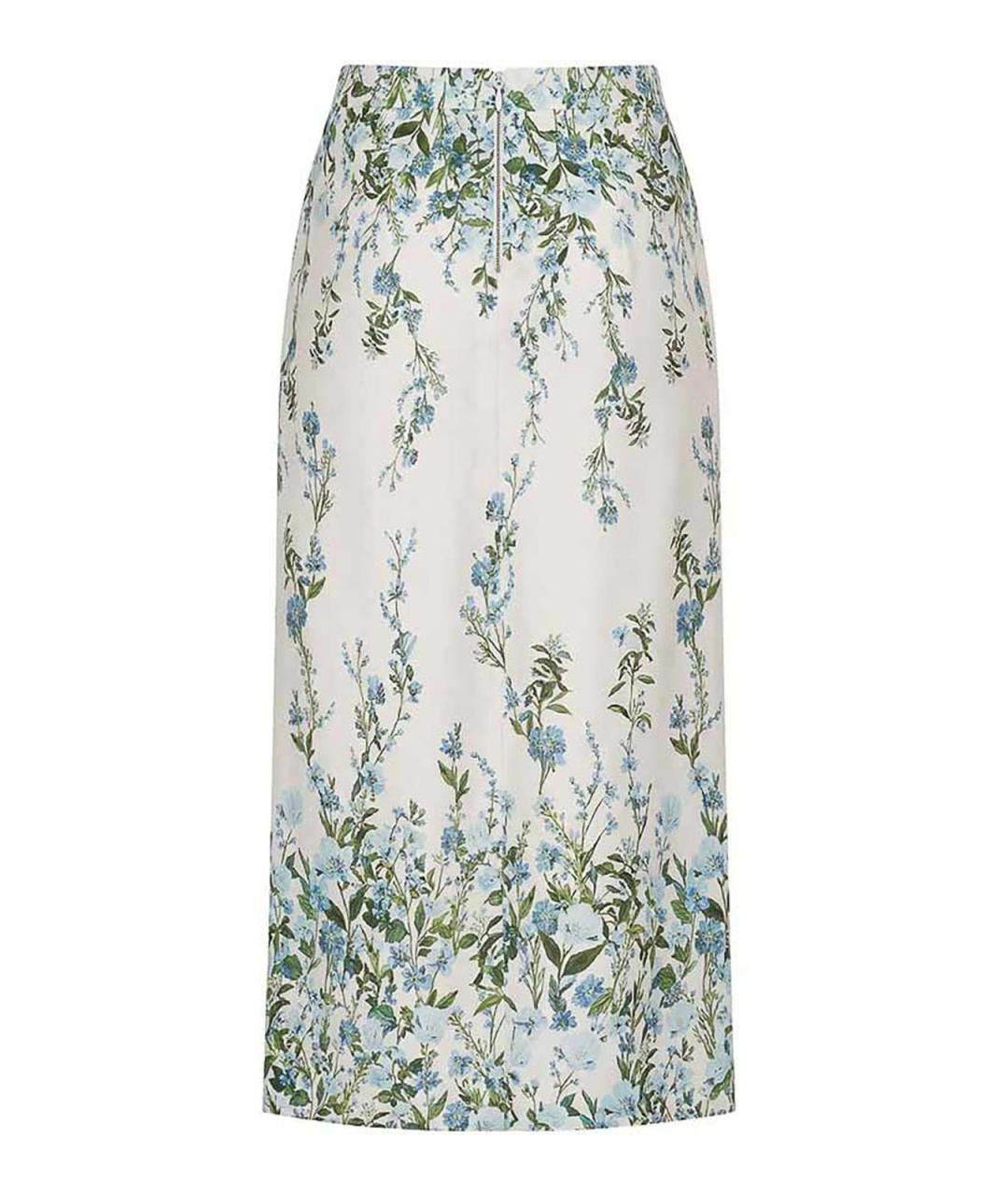 ALICE+OLIVIA Мульти шелковая юбка миди, фото 2