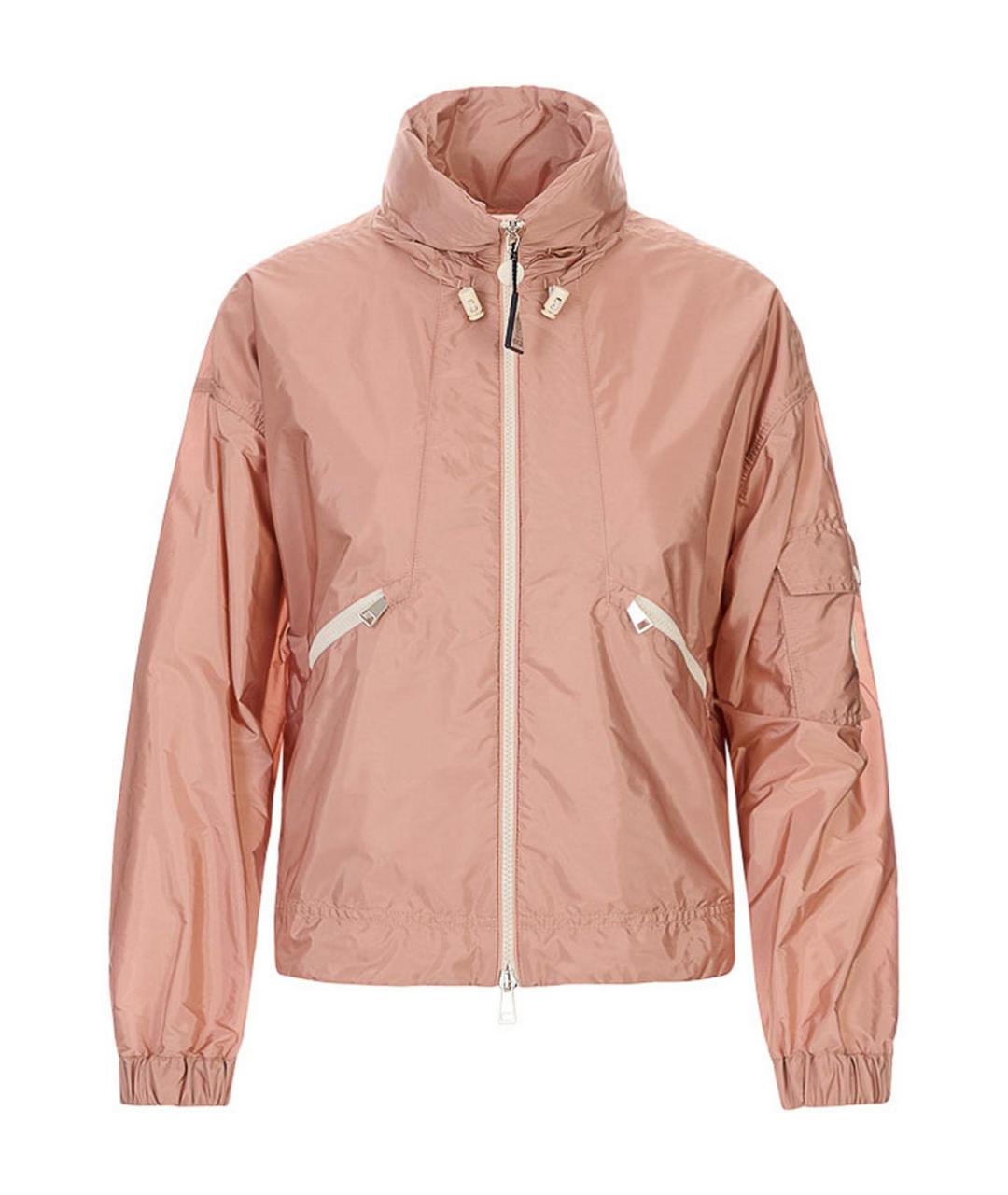 MONCLER Розовая полиамидовая куртка, фото 1