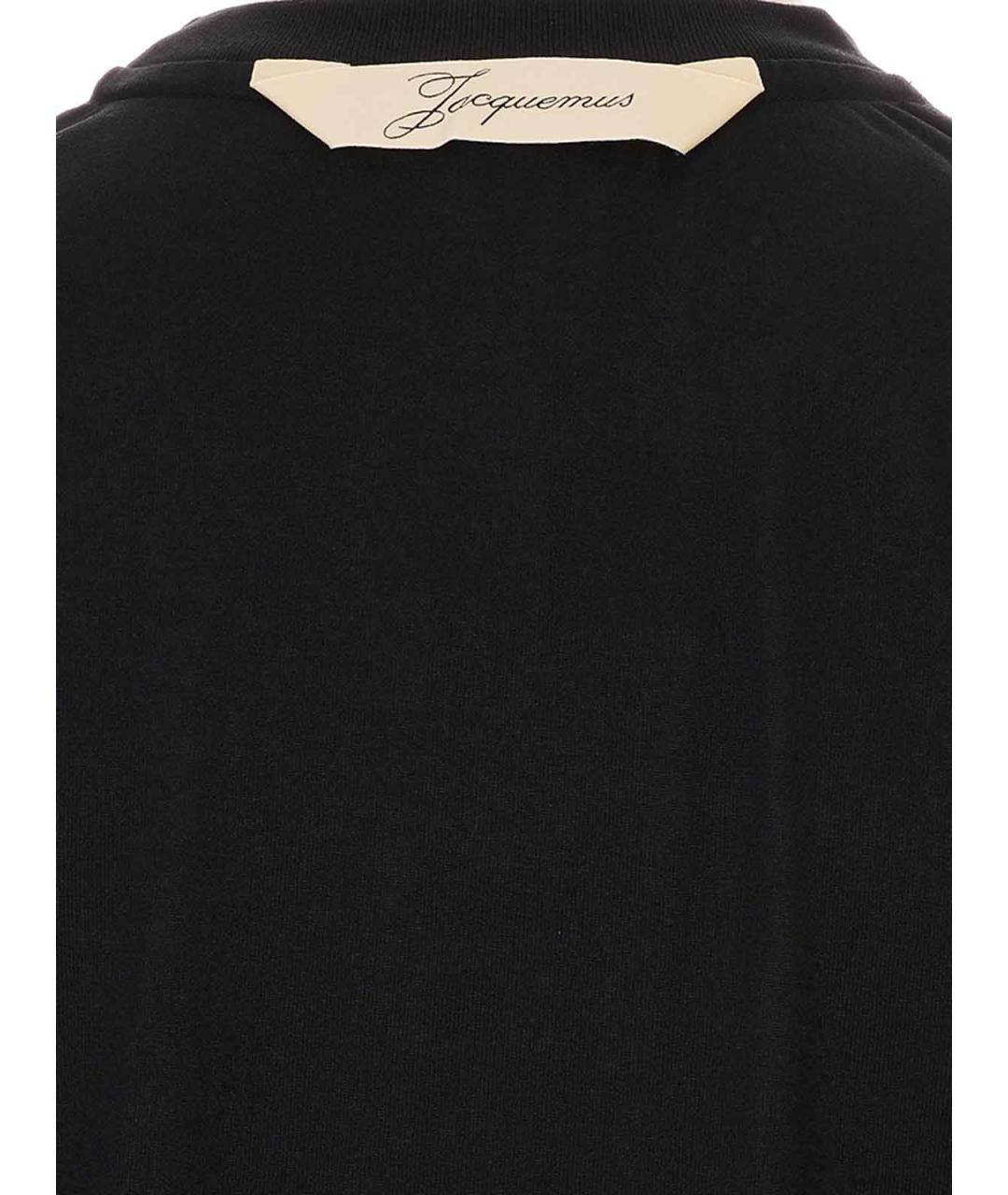 JACQUEMUS Черная хлопковая футболка, фото 3