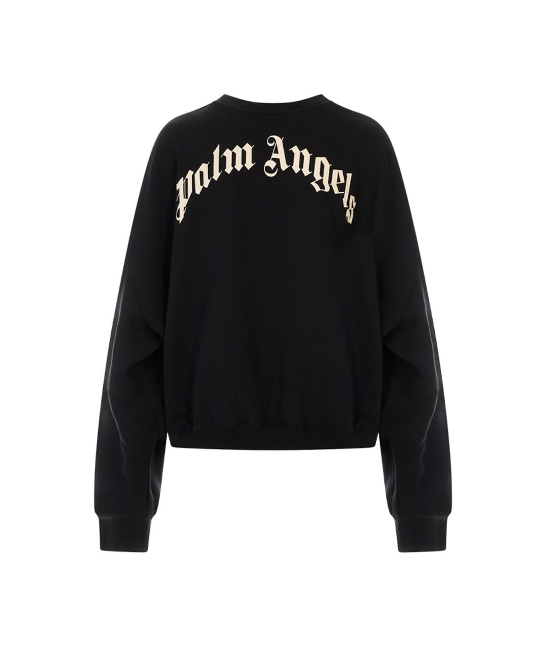 PALM ANGELS Черный хлопковый джемпер / свитер, фото 2
