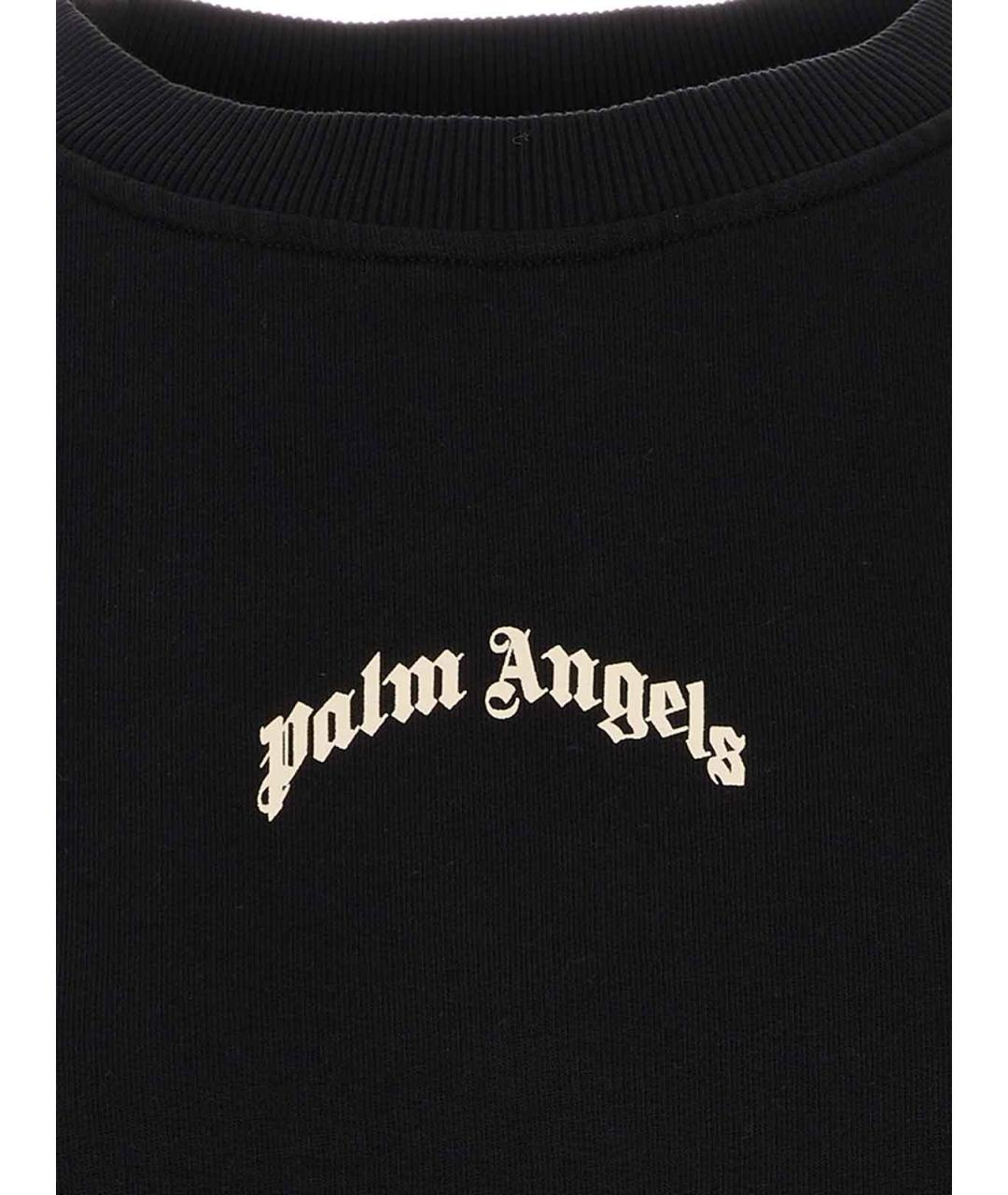 PALM ANGELS Черный хлопковый джемпер / свитер, фото 3