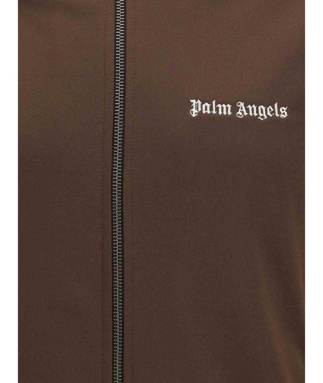 PALM ANGELS Коричневая полиэстеровая куртка, фото 3